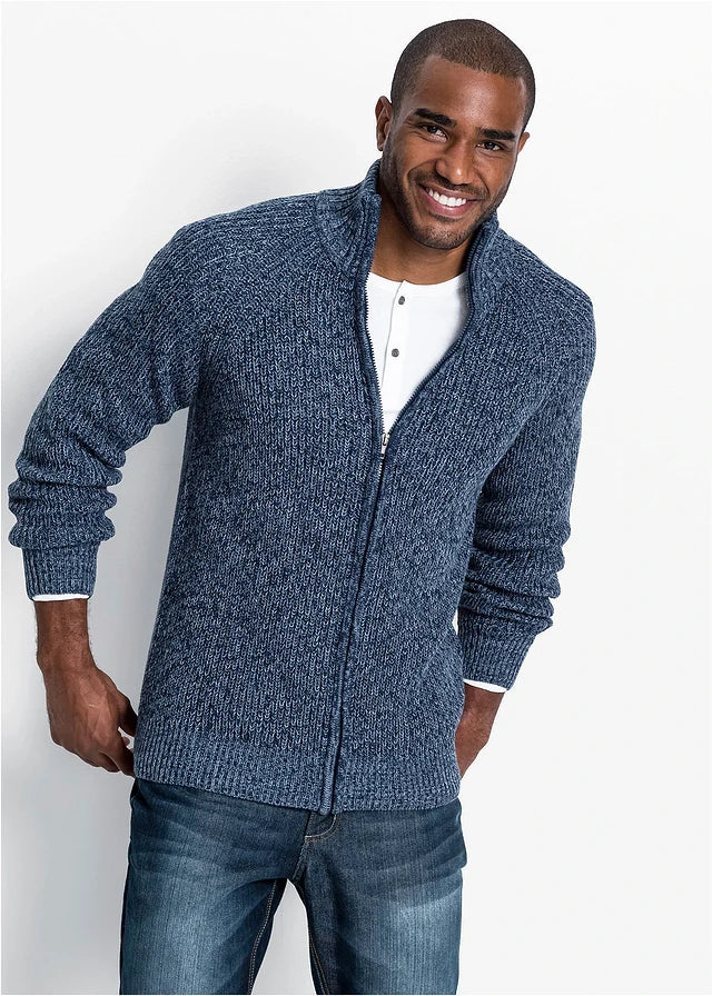 Blauwe Zip Up || Mannen
